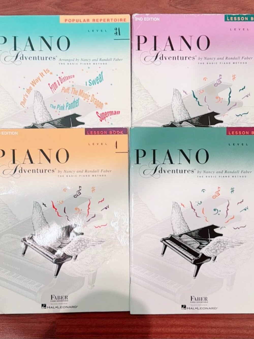 Faber Piano Adventures 4-Book Bundle Level 3A Repertoire Level 3B 4 5 Lesson Boo